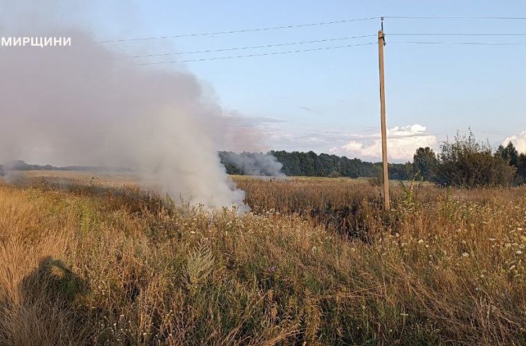 У Романівській громаді оштрафували місцевого жителя за спалювання соломи