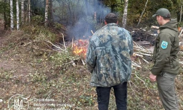 Жителя Романівської громади оштрафували на 1500 гривень за спалювання гілля біля лісу