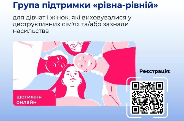 Групи безкоштовної підтримки «рівна-рівній»: набір учасників
