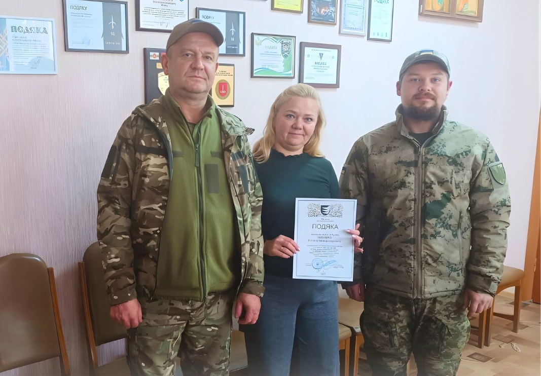 Чуднівська громада отримала подяку від військових з 156 окремої механізованої бригади