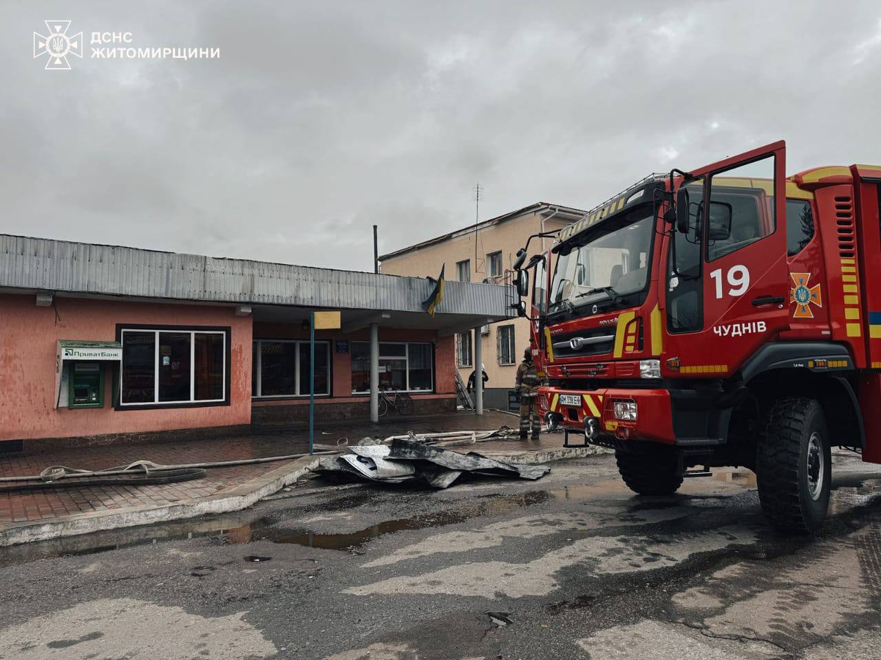 У Чуднові горіла будівля автостанції